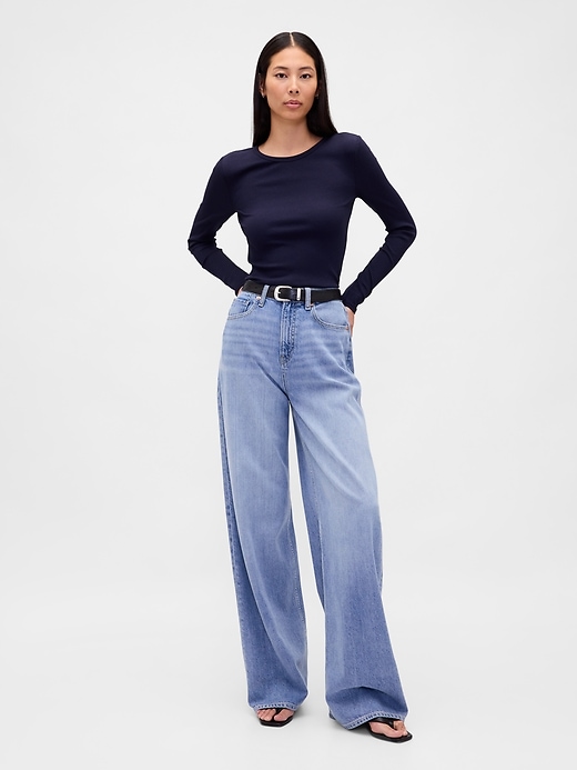 Image number 2 showing, Modern Compact Rib Crop T-Shirt