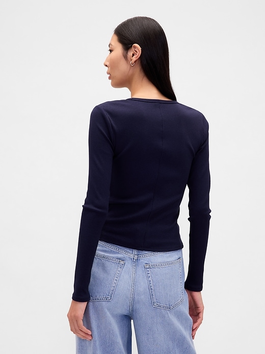 Image number 3 showing, Modern Compact Rib Crop T-Shirt