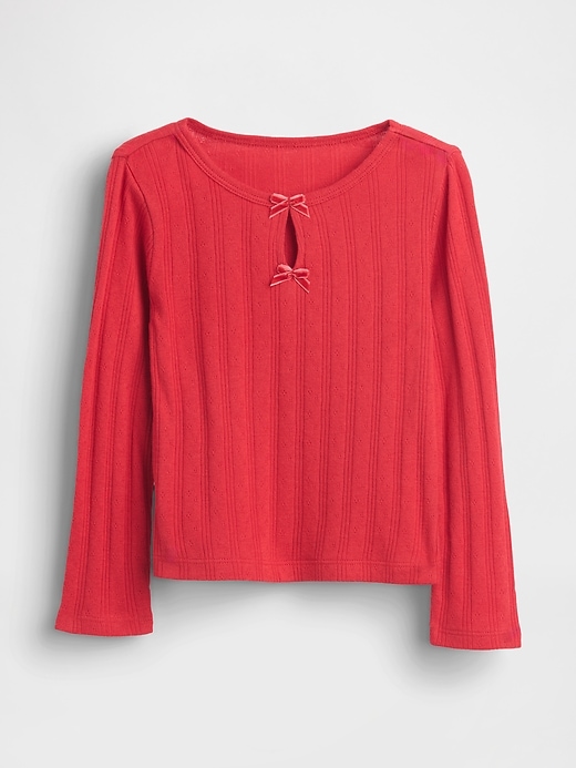 Image number 1 showing, Baby & Toddler Pointelle Bow Top