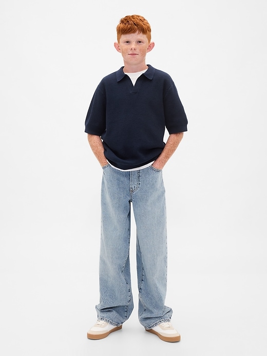 Image number 4 showing, Kids Johnny-Collar Waffle Shirt