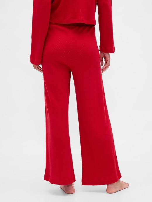 Image number 4 showing, Waffle Wide-Leg PJ Pants