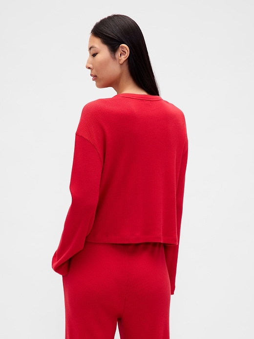 Image number 3 showing, Waffle Crop PJ Top