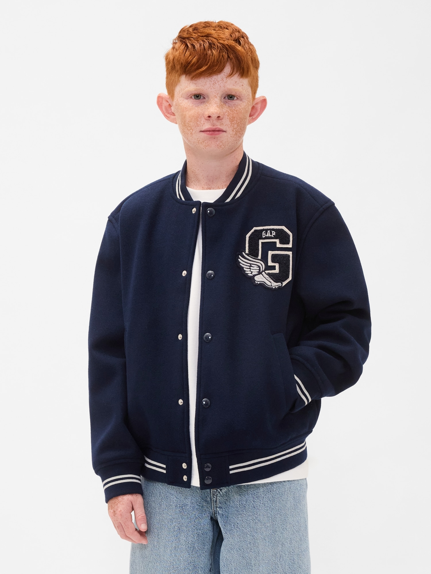 Kids Varsity Logo Bomber Jacket