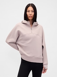 Image number 1 showing, GapFit Oversized Quarter-Zip Hoodie