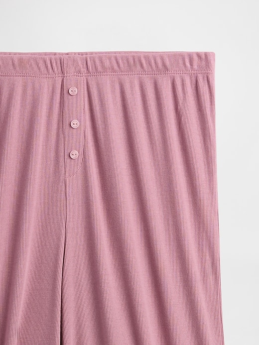 Image number 5 showing, Mini Rib Wide-Leg PJ Pants