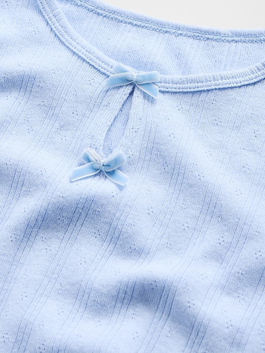 Image number 3 showing, Baby & Toddler Pointelle Bow Top