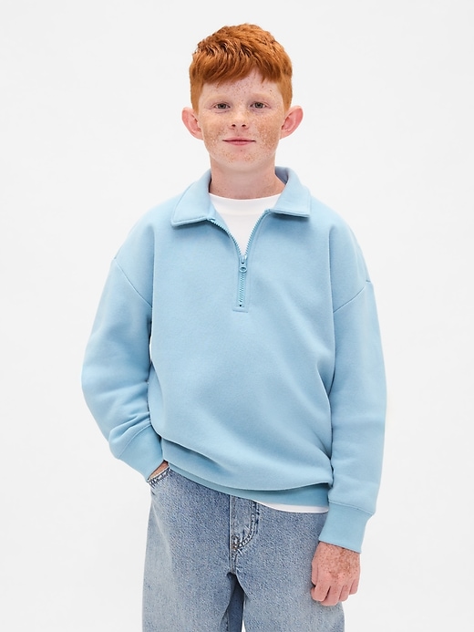 Image number 1 showing, Kids VintageSoft Quarter-Zip Pullover