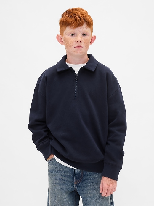 Image number 1 showing, Kids VintageSoft Quarter-Zip Pullover