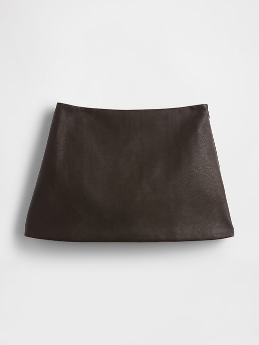 Image number 4 showing, Vegan Leather Mini Skort
