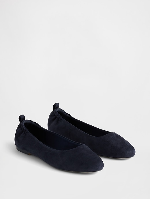Image number 2 showing, Vegan Suede Ballet Flats