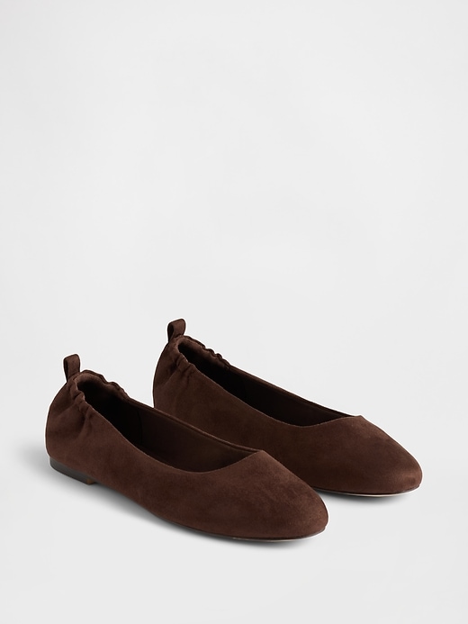 Image number 2 showing, Vegan Suede Ballet Flats