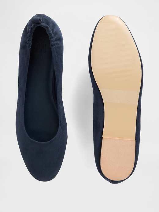 Image number 3 showing, Vegan Suede Ballet Flats