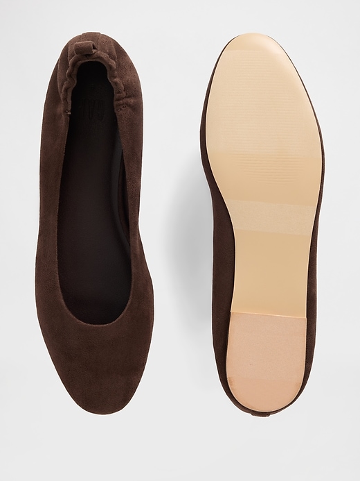 Image number 3 showing, Vegan Suede Ballet Flats