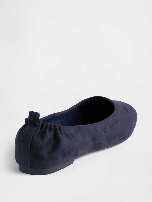 Image number 4 showing, Vegan Suede Ballet Flats
