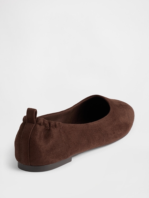Image number 4 showing, Vegan Suede Ballet Flats