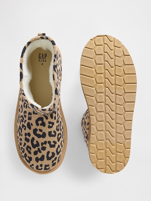 Image number 3 showing, Kids Vegan Suede Sherpa-Lined Boots