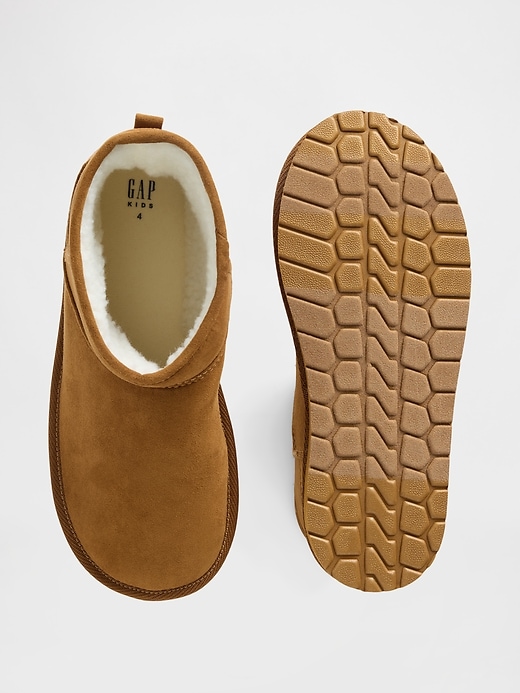 Image number 3 showing, Kids Vegan Suede Sherpa-Lined Boots