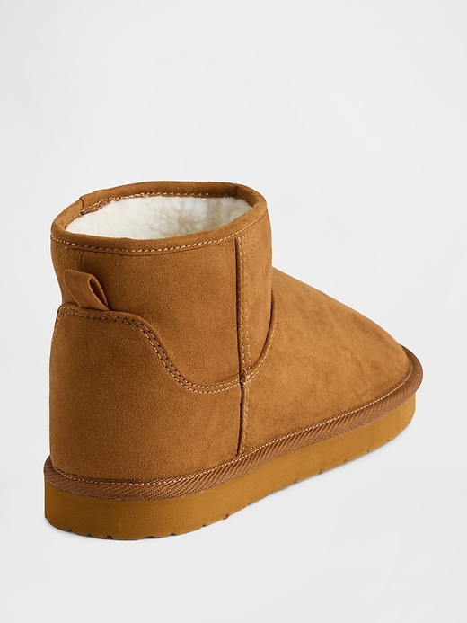 Image number 4 showing, Kids Vegan Suede Sherpa-Lined Boots