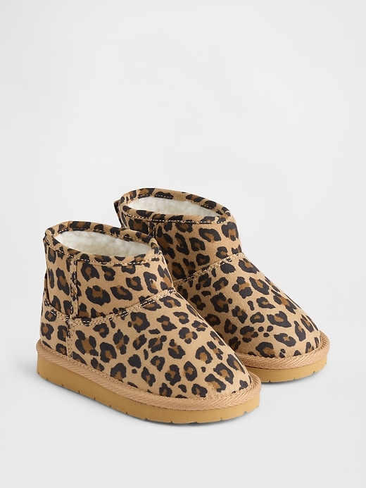 Image number 2 showing, Toddler Vegan Suede Sherpa-Lined Boots