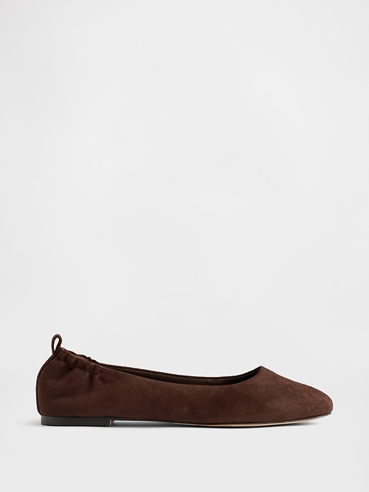 Image number 1 showing, Vegan Suede Ballet Flats