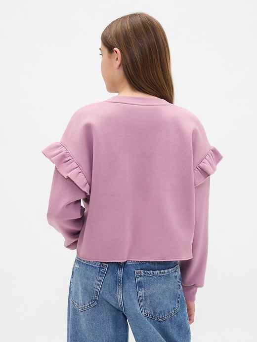 Image number 3 showing, Kids VintageSoft Ruffle Sweatshirt