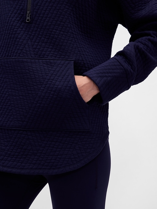 Image number 3 showing, GapFit Quilted Jacquard Half-Zip Pullover