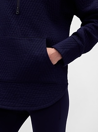 Image number 3 showing, GapFit Quilted Jacquard Half-Zip Pullover