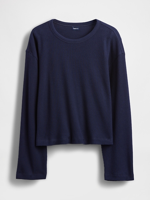 Image number 5 showing, Waffle Crop PJ Top