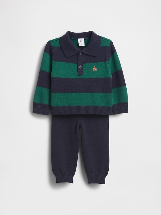 Image number 1 showing, Baby Polo Sweater Outfit Set