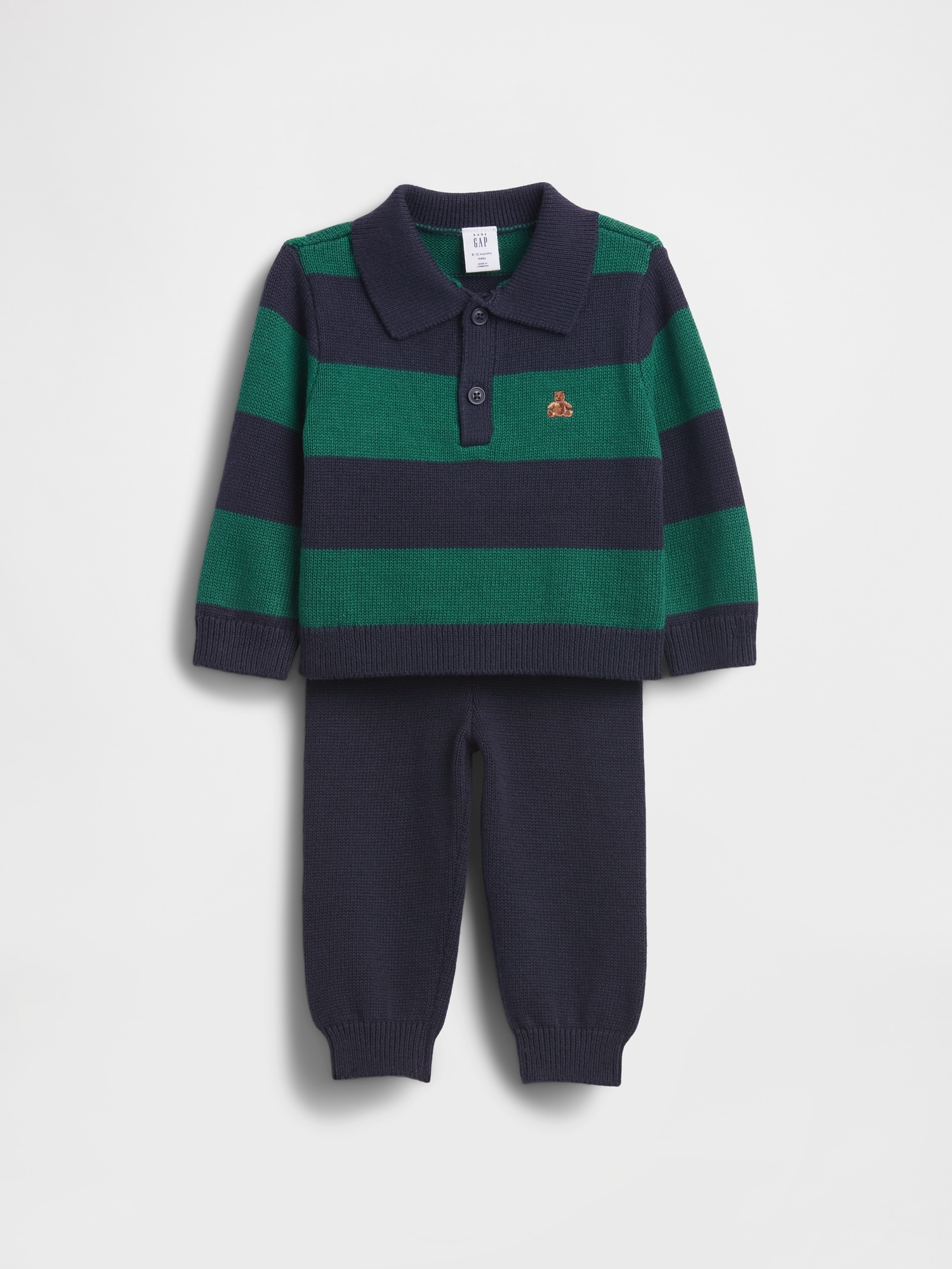 Baby Polo Sweater Outfit Set