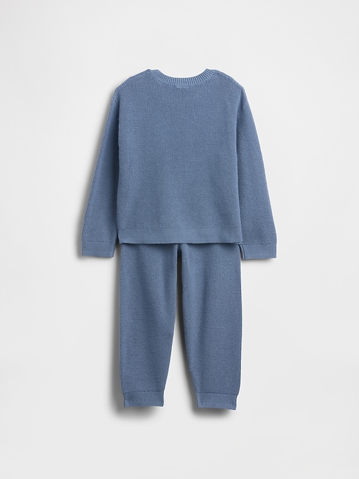 Image number 2 showing, Baby & Toddler Waffle Sweater Outfit Set