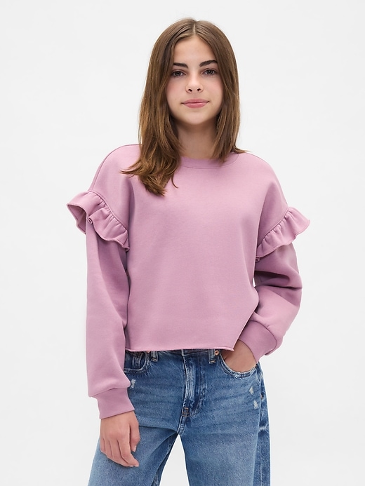Image number 1 showing, Kids VintageSoft Ruffle Sweatshirt