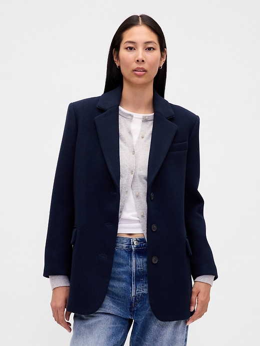 Image number 1 showing, Oversized Wool-Blend Blazer
