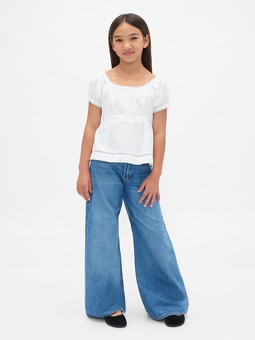 Image number 4 showing, Kids Puff-Sleeve Fitted Top