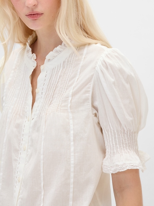 Image number 4 showing, Ruffle Pintuck Shirt