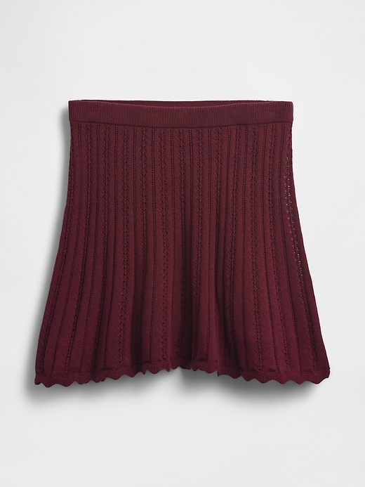 Image number 5 showing, 100% Cotton Pointelle Mini Skirt
