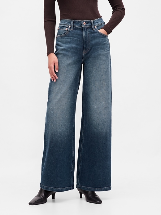 Image number 2 showing, High Rise Stride Wide-Leg Jeans