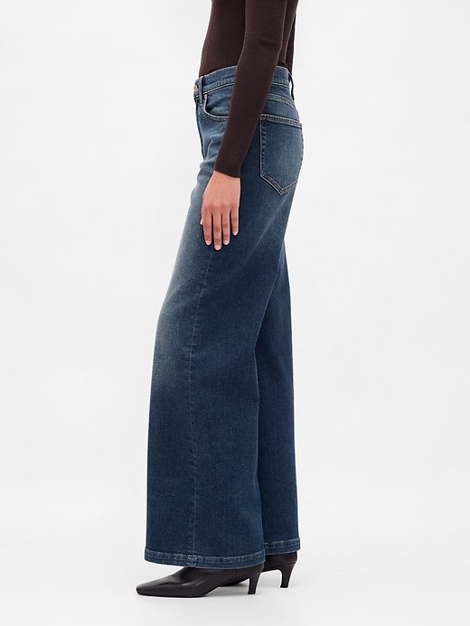 Image number 3 showing, High Rise Stride Wide-Leg Jeans
