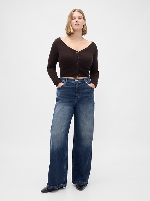 Image number 5 showing, High Rise Stride Wide-Leg Jeans