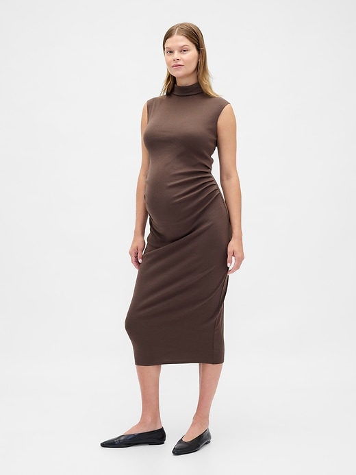 Image number 1 showing, Maternity Modern Mockneck Dress