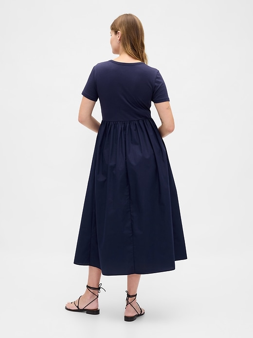 Image number 2 showing, Maternity Mixed Media Maxi Dress