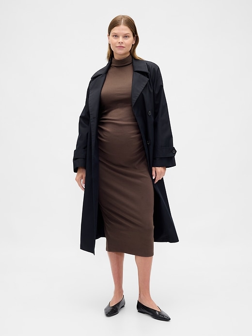 Image number 3 showing, Maternity Modern Mockneck Dress