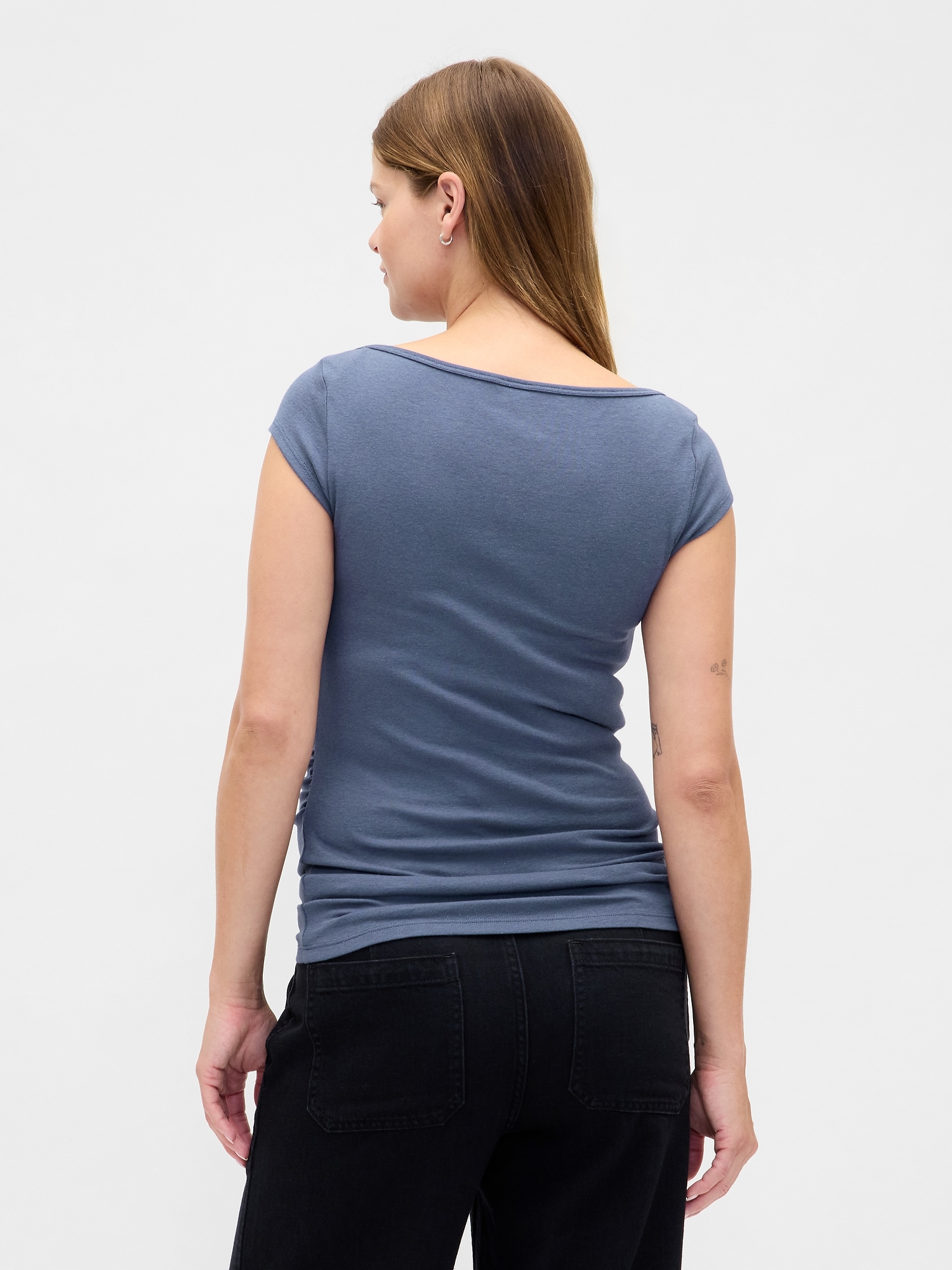 Maternity Modern Boatneck Top