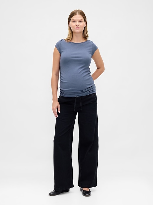 Image number 3 showing, Maternity Modern Boatneck Top