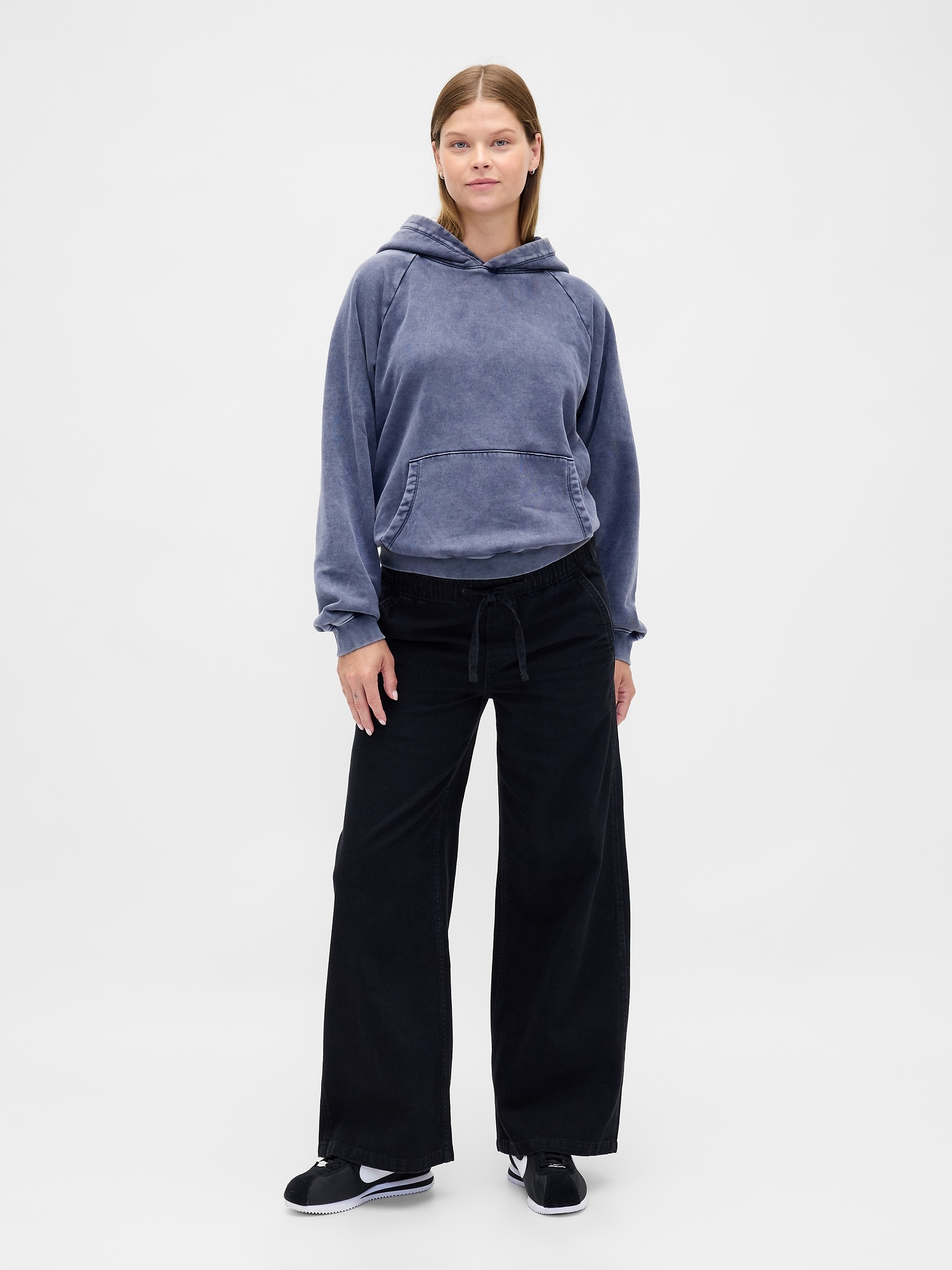 Maternity Full Panel Easy Wide-Leg Jeans