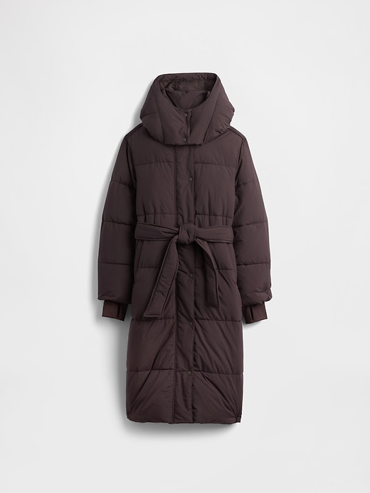 Image number 5 showing, Belted Long Puffer Coat
