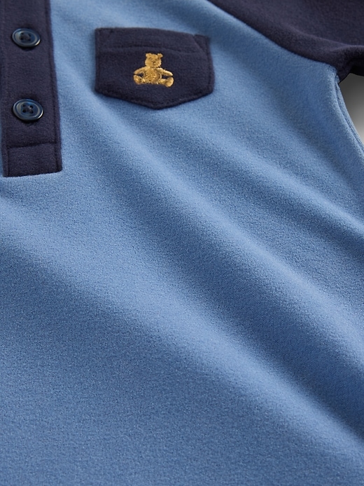 Baby Softspun Colorblock Henley Footed One-Piece