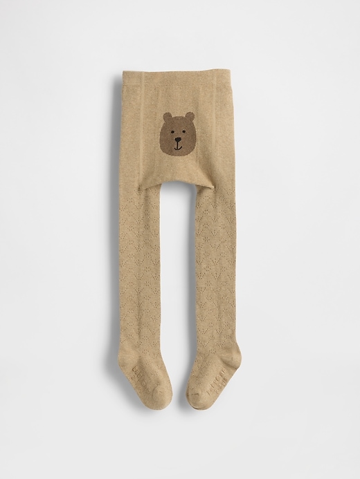 Image number 1 showing, Baby & Toddler Pointelle Bear Tights