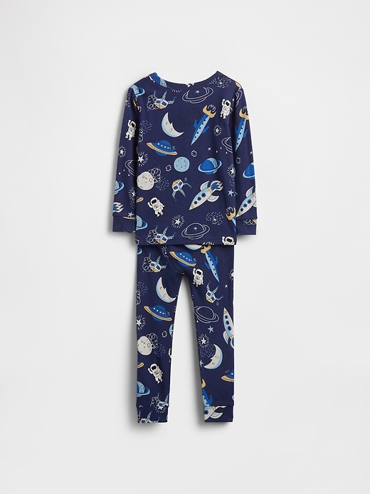 Image number 2 showing, Baby & Toddler Organic Brushed Cotton Space PJ Set
