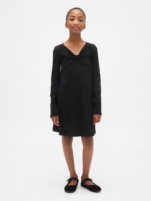 Image number 1 showing, Kids Rib Bow Dress